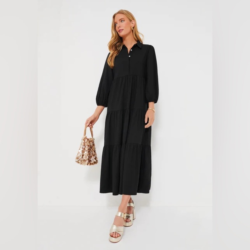 Pomander Place Black Crepe Mabel Maxi Dress - Medium